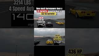 How much horsepower does a C5 Corvette need to beat a LS3 C6 Corvette [upl. by Ardnaeel]