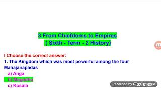 6th social science term2 History lesson 3 From Chiefdoms to Empires book back AnswersEvaluation [upl. by Creedon984]