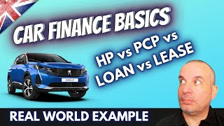 UK Car Finance Basics Explained  PCP VS LOAN vs LEASE vs HP [upl. by Hoes933]