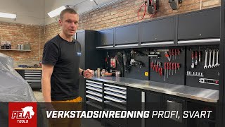 Verkstadsinredning Profi svart  PELA Tools från Verktygsboden [upl. by Sholem65]