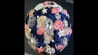 How to make your own Bridal Brooch Bouquet l DIY Kit Teresa l Easy No Wires [upl. by Zaslow]