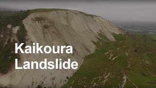 Drone flight over massive Kaikoura Quake landslide [upl. by Damali]