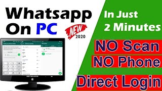 How To Use Whatsapp In Pc or Laptop  No Scan  Install Whatsapp In Pc Without Emulator  Whatsapp [upl. by Lamek614]