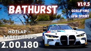 BMW M4 GT3  MOUNT PANORAMA 2001  HOTLAP  FREE SETUP  ACC v19 [upl. by Meekar902]