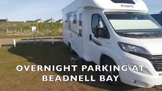 Motorhome overnight parking at Beadnell Bay Northumberland [upl. by Dulcinea378]