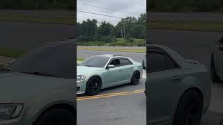 Chrysler 300 hellcat pulling up at a charger hellcat like sharks 🦈 looks🩸hellcatwhine hellcat300 [upl. by Auqinot]