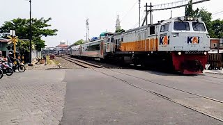 PALANG PINTU PERLINTASAN KERETA API JL EMPU TANTULAR SEMARANG  KA AMBARAWA EKSPRES [upl. by Schriever]