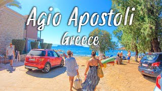 Crete Greece Agio Apostoli Chania walking tour 4k  things you wanna see and know [upl. by Yenffit]