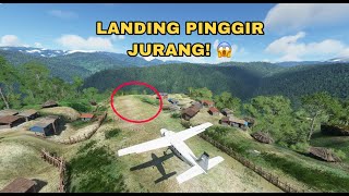 LANDING DI BUGALAGA AIRSTRIP PAPUA  PILOT LANDING CHALLENGE MICROSOFT FLIGHT SIMULATOR 2020 [upl. by Yssis]