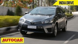 2014 Toyota Corolla Altis  India Drive Video Review  Autocar India [upl. by Berthold795]