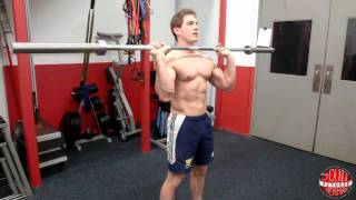 How To Standing StraightBar Military  Overhead Press [upl. by Eciral]