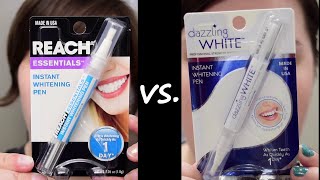 Reach Essentials Whitening Pen vs Dazzling White Pen  Dollar Tree Store [upl. by Toille]