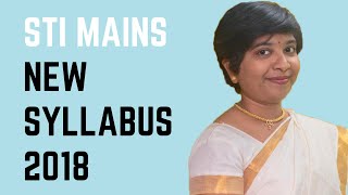 STI Mains Exam New Syllabus 2018 [upl. by Dudden]