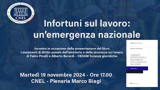 Infortuni sul lavoro un’emergenza nazionale [upl. by Missie]