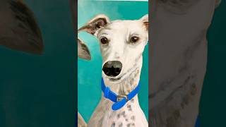 Whippet Portrait 14x11 acrylic on panel petportrait dog [upl. by Eceined852]