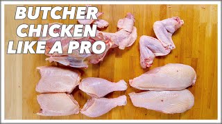 SO Simple Youll Always Do This Yourself Pro Butcher HOW TO Cut Up A CHICKEN  Glen And Friends [upl. by Aitekram898]