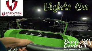 “Verbolten” On Ride LIGHTS ON POV Busch Gardens Williamsburg 🚘🌲 [upl. by Rance]