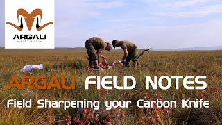 Argali Field Notes Field Sharpening your hunting knife [upl. by Hanus850]