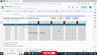 Employee Attendance Tracker in Google Sheets  Step by Step Guide to Make [upl. by Nunciata]