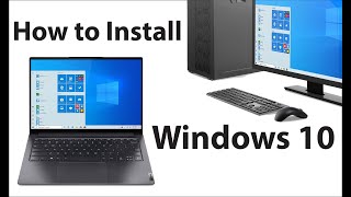 How to Install Windows 10 on a Computer or Laptop From a USB Drive or DVD Tech9 [upl. by Orpah961]