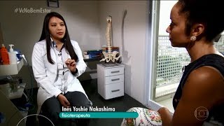 Quiropraxia com a Dra Inês Nakashima no Programa Bem Estar 04122018 [upl. by Mauri262]