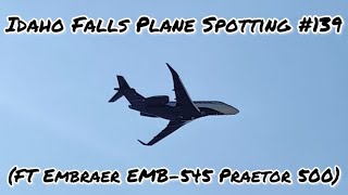 Plane Spotting Takeoffs In Idaho Falls 139 FT Embraer EMB545 Praetor 500 [upl. by Frazier]