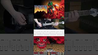 DOOM Theme  E1M1 At Dooms Gate  Guitar Tab  Tutorial by ManP [upl. by Otsirave]