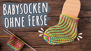 Geniale Patentsocke ohne Ferse stricken  für Babys [upl. by Koeppel]