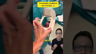 Trocando a Bateria 😱medicina medico enfermagem neurocirurgião ortopedia ortopedista furadeira [upl. by Siraf862]