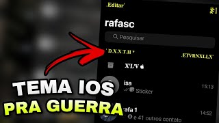 🍏 WHATSAPP TEMA IOS idêntico ao iPhone 100 IMUNE  GN e SKY [upl. by Bradman]