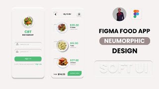 Soft UI Neumorphic Design in Figma  Figma Food App 2021 [upl. by Muns337]