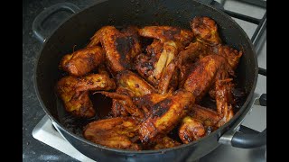 SPICY PAN FRIED PERIPERI CHICKEN WINGS  EASY AND DELICIOUS CHICKEN WINGS [upl. by Dulcine]