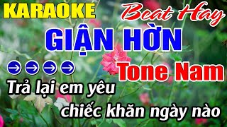 Giận Hờn Karaoke Tone Nam Karaoke Duy Organ  Beat Mới [upl. by Stargell110]