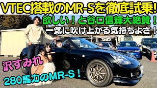 【MRSにVTEC？】谷口信輝 が欲しい！と大絶賛！ホンダ K型 VTEC エンジンを搭載した280馬力仕様の MRS を 沢すみれ と試乗！約1トンのMRSにVTECエンジンは最高に楽しい！ [upl. by Faxen756]