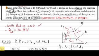 5Simple Rankine CycleSolved Problemno1 [upl. by Marchelle]