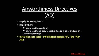 PAIBK1c Airworthiness Directives and Special Airworthiness Information Bulletins [upl. by Coplin]