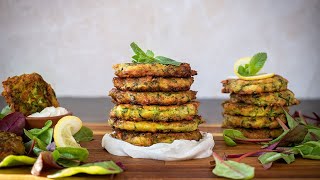 Mediterrane ZucchiniFritters mit Tsatsiki [upl. by Ayala]