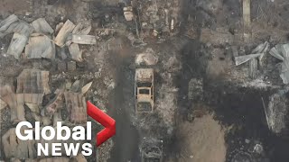 Oregon wildfires Drone footage shows devastation in communities destroyed by fires [upl. by Luigi849]