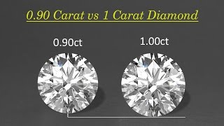 090 Carat vs 1 Carat Diamond [upl. by Nevet]