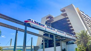 4K POV Magic Kingdom Resort Monorail Round Trip Walt Disney World disney monorail disneyparks [upl. by Herwick]