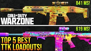 WARZONE New TOP 5 BEST TTK META LOADOUTS After Update WARZONE Fastest TTK Weapons [upl. by Amsab201]