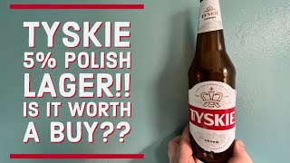 Tyskie Gronie 5 ABV Polish lager Beer Review [upl. by Loree449]