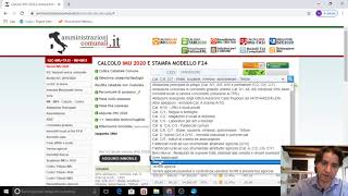 CALCOLO IMU ONLINE ACCONTO 2020 [upl. by Chafee324]