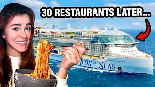 I ate at Every Restaurant on the Biggest Cruise Ship in the World Icon of the Seas [upl. by Nylrad]