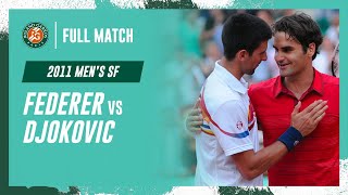 Federer vs Djokovic 2011 Mens semifinal Full Match  RolandGarros [upl. by Liberati]