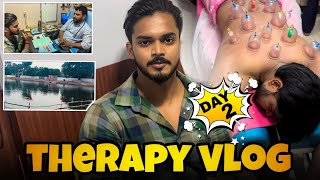 AAJ 2ND SESSION THERAPY KE LIYE GAYA AND BHAI NE KARAYA FULL BODY CUPPING THERAPY 🤪  VLOG 24 [upl. by Eitsrik593]