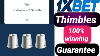 1xbet thimbles game complete winning trick tutorial 1xbet [upl. by Onairot]