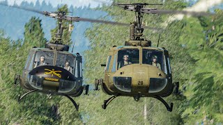 DCS Huey formation sling load training and low flying [upl. by Koziarz]