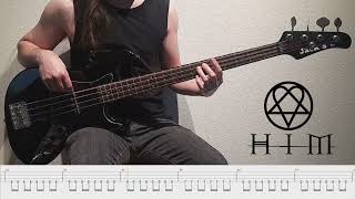 Wicked Game  HIM bass cover amp tab [upl. by Devinne]