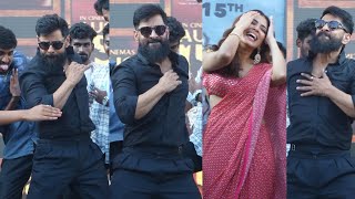 ChiyanVikram amp Malavika Mohanan Dance with Students  Thangalaan Movie Promotions in Vijayawada [upl. by Molli554]